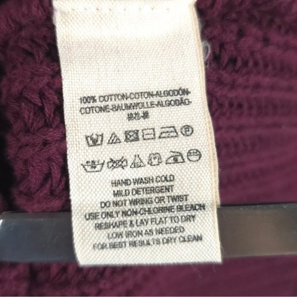 Free People Damsel Sweater Purple Bell Sleeve V Neck Rib Knit Boho Size S/P‎ - Picture 9 of 9